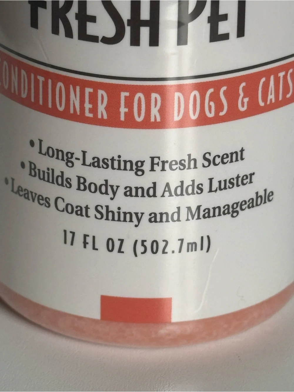 Top Quality Professional FRESH PET Conditioner for Dogs & Cats 17oz Sealed